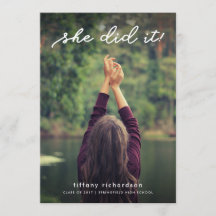 Ze deed het | Graduatie Partij nodigt met Foto uit