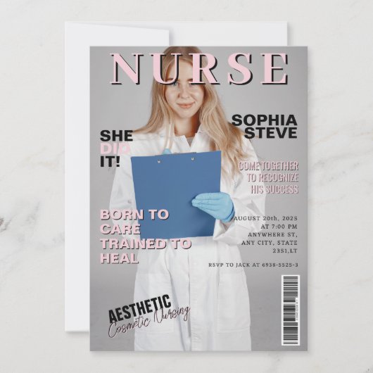 Ze deed het in het fototijdschrift van het verplee kaart (Voorkant)