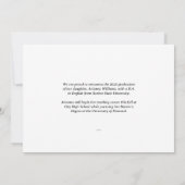 Ze deed het Klassiek script foto afstuderen Aankondiging (Achterkant)