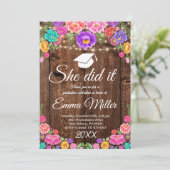 Ze deed het, Mexicaanse afstudeerfeest Kaart (Staand voorkant)