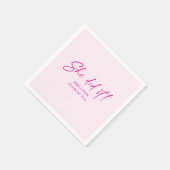 Ze deed het minimaal schattig roze Graduation Part Servet (Hoek)