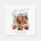 Ze deed het minimalistische foto Afstudeerder part Servet (Voorkant)