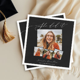 Ze deed het minimalistische foto Afstudeerder part Servet