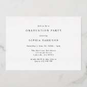 Ze deed het Modern Photo Afstuderen Folie Uitnodiging (Achterkant)