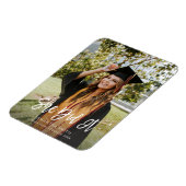 Ze deed het Modern Script Afstuderen Foto Magneet (Linkerzijde)