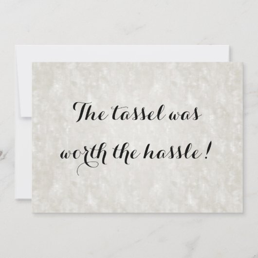 Ze deed het Modern Women Tassel College afstuderen Kaart (Achterkant)