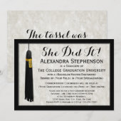 Ze deed het Modern Women Tassel College afstuderen Kaart (Voorkant / Achterkant)