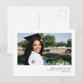 Ze deed het moderne foto Afstuderen Briefkaart (Voorkant / Achterkant)