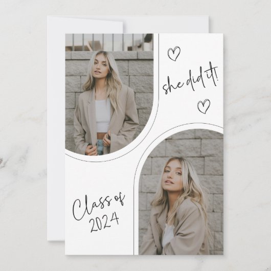 Ze deed het op uitnodiging, senior Afstuderen Kaart (Voorkant)
