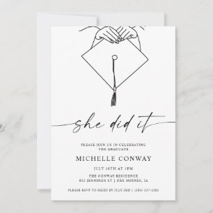 Ze deed het Pet en Tassel Graduation Party Kaart