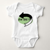 Ze deed het! (Pijl-links) Romper (Voorkant)