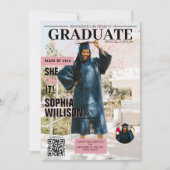 Ze deed het qr code magazine foto afstuderen kaart (Voorkant)