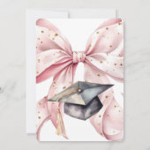 Ze deed het Roos Gold Afstuderen Invitation Kaart (Achterkant)