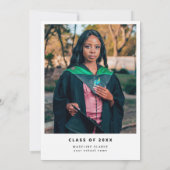 Ze deed het script voor de Minimal Photo Graduatio Kaart (Achterkant)