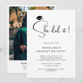 Ze deed het script voor de Minimal Photo Graduatio Kaart (Voorkant / Achterkant)