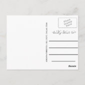 Ze deed het | Sla de datum Afstuderen foto zwart o Briefkaart (Achterkant)