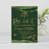 Ze deed het - Verpleegschool Groen & Goud Afstuder Kaart (Staand voorkant)