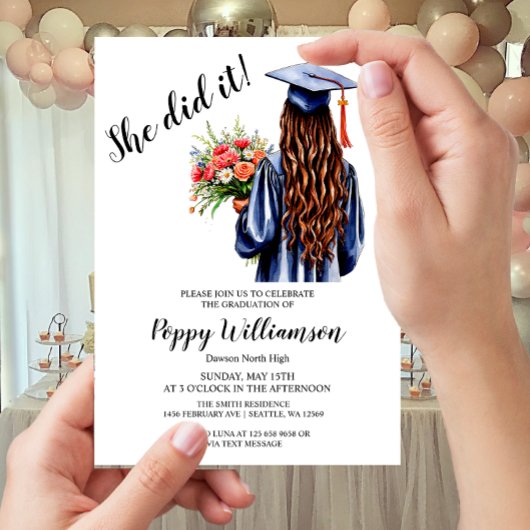 Ze deed het Waterverf Afstuderen Kaart