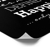 Ze definieert mijn geluk niet - Motivatie Poster (Hoek)