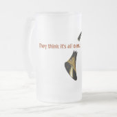 Ze denken dat het allemaal voorbij is... matglas bierpul (Voorkant links)