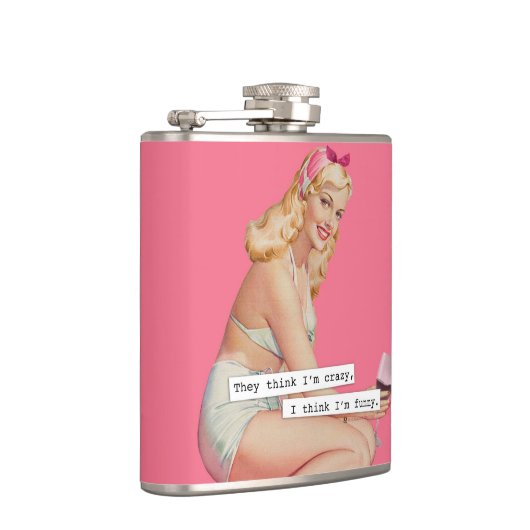 Ze denken dat ik gek ben, ik ben grappig heupfles (Rechts)