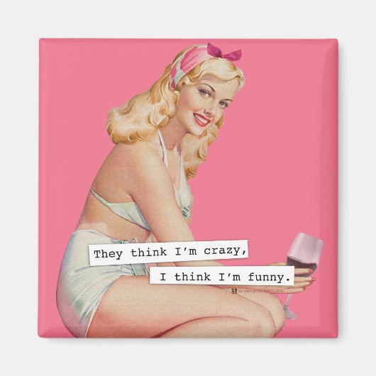 Ze denken dat ik gek ben, ik ben grappig magneet (Voorkant)