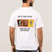 Ze denken dat ze elektriciens zijn t-shirt (Achterkant)