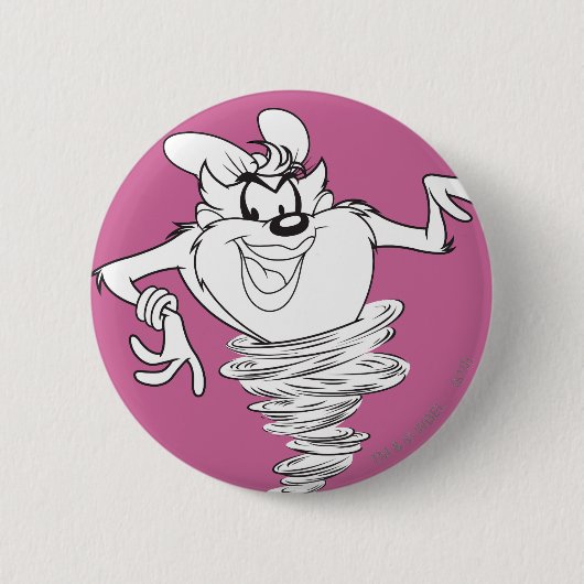 Ze-Devil Black en White Ronde Button 5,7 Cm (Voorkant)