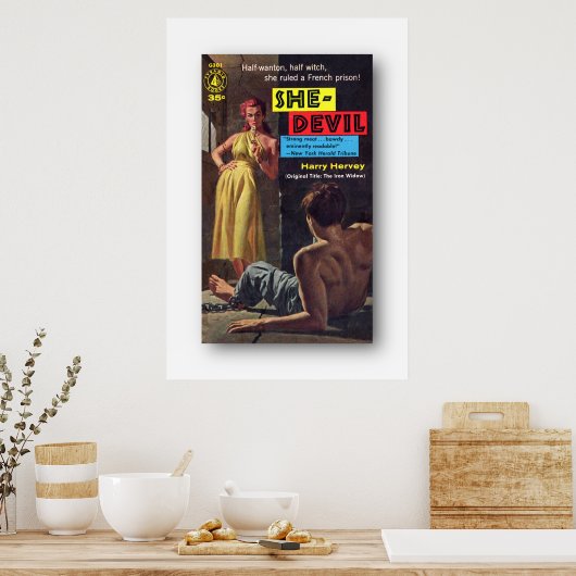 Ze-Devil van Harry Hervey Poster (Keuken)