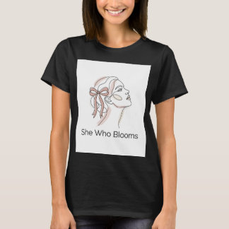 Ze Die Bloeit Lijnkunst Dames T-Shirt |