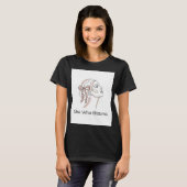 Ze Die Bloeit Lijnkunst Dames T-Shirt | (Voorkant volledig)
