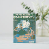 Ze dragen "Em Hoger in Hawaï Briefkaart (Staand voorkant)