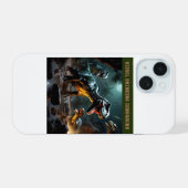 Ze drinken diesel iPhone 15 case (Achterkant horizontaal)