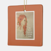 Ze droeg bloemen in haar haar keramisch ornament (Links)