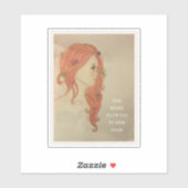 Ze droeg bloemen in haar haar sticker (Vel)