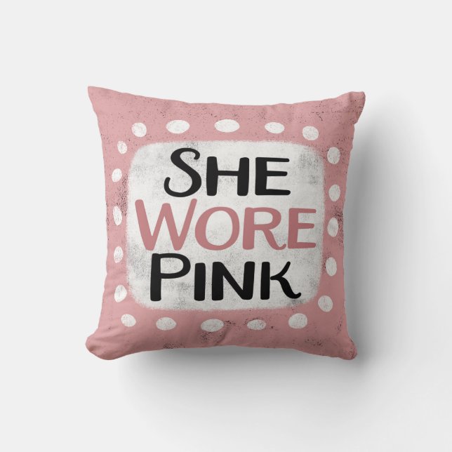 Ze droeg roze Sierkussen (Voorkant)