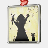 Ze droomt van Magie in de maan Metalen Ornament (Links)