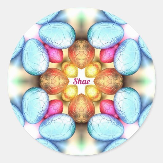 ZE EENVOUDIGER ~WOW!  eitjes voor paasschenken ~ Ronde Sticker (Voorkant)