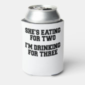Ze eet voor twee, ik Drink voor drie. Blikjeskoeler (Blikje Achterkant)