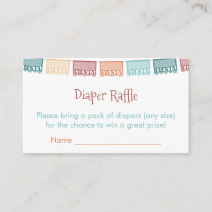 Ze-Esta Mexican Fiesta Baby shower Diaper Raffle Informatiekaartje