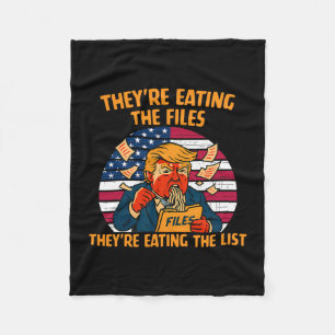 Ze eten de bestanden grappig Trump ontwerp Fleece Deken