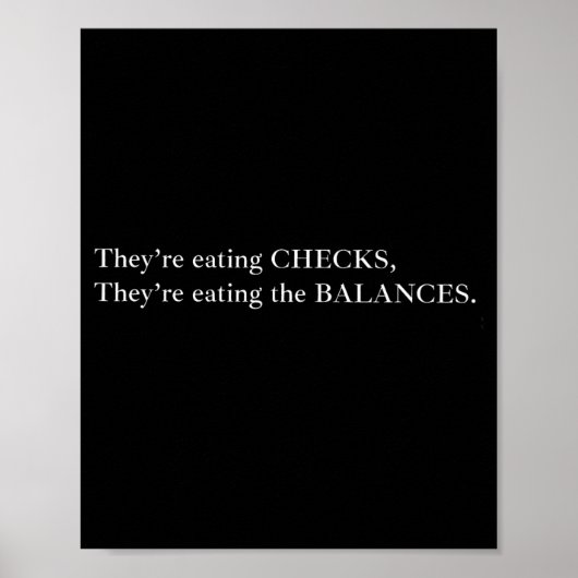 Ze eten de cheques, ze eten de balan poster (Voorkant)