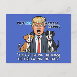 Ze eten de grappige honden van Trump Kamala Briefkaart