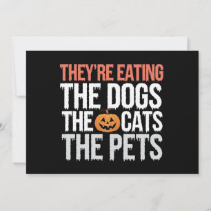 Ze Eten De Honden De Katten De Huisdieren Hallowee Kaart