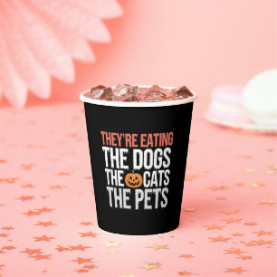 Ze Eten De Honden De Katten De Huisdieren Hallowee Papieren Bekers