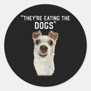 Ze eten de honden de katten de huisdieren Trump 20 Ronde Sticker