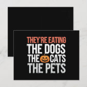 Ze eten de honden, de katten en de huisdieren Hall Briefkaart (Voorkant / Achterkant)