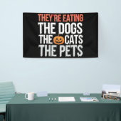 Ze eten de honden, de katten en de huisdieren Hall Spandoek (Beurs)