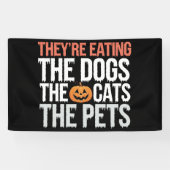 Ze eten de honden, de katten en de huisdieren Hall Spandoek (Horizontaal)