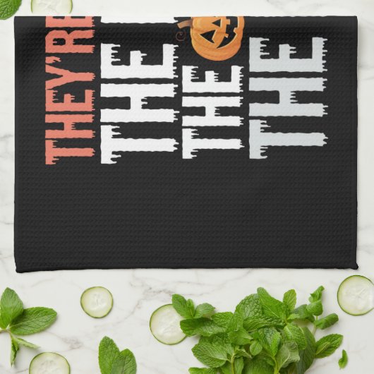 Ze eten de honden, de katten en de huisdieren Hall Theedoek (Gevouwen)